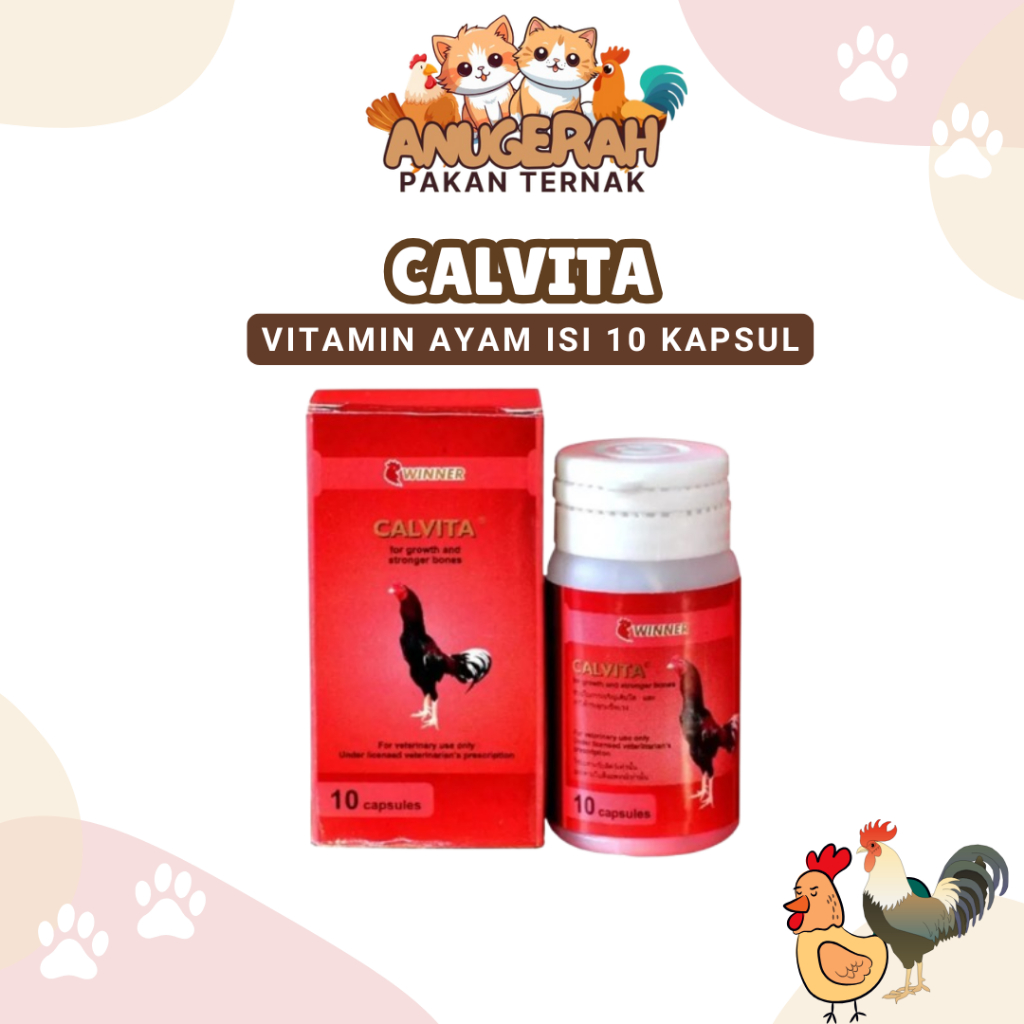 Calvita Laga 10 Kapsul Winner Vitamin Ayam Adu Aduan Suplemen Kalsium