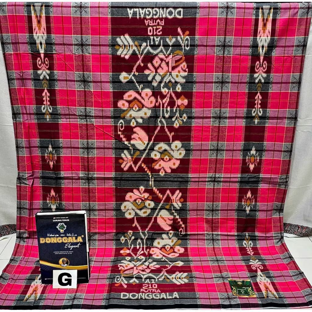 SARUNG PUTRA DONGGALA MOTIF KOTAK-KOTAK RAYON
