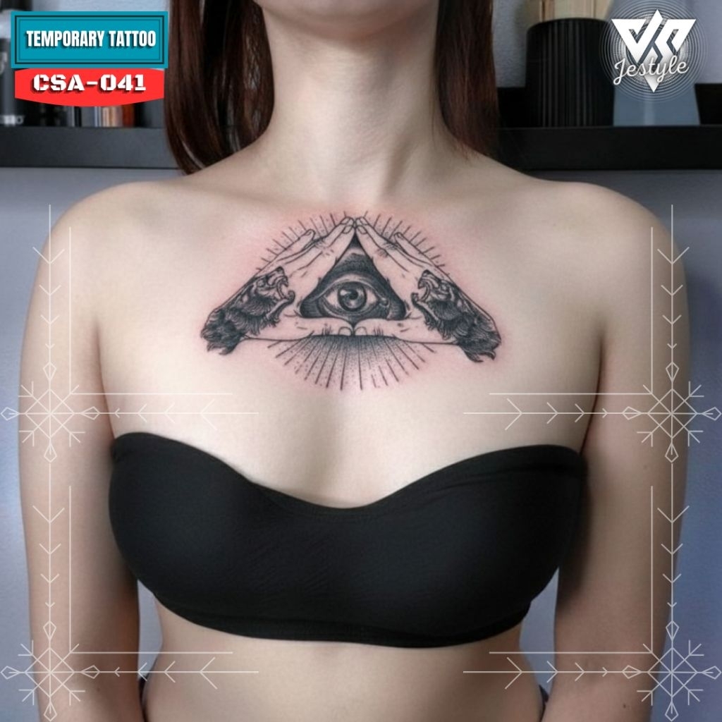 [CSA][KT-041] Tato Temporer Tato Sementara Dada Punggung pria dan wanita