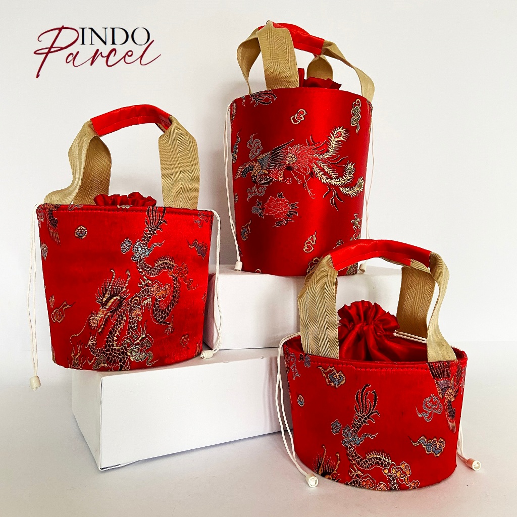 INDOPARCEL - Tas Parcel Cheongsam Imlek CNY Tas Hampers Keranjang Imlek tas souvenir tas keranjang p