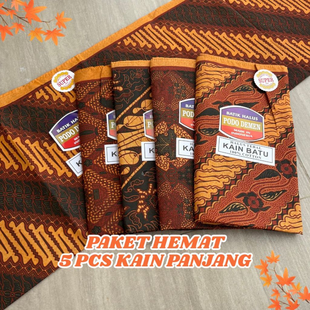 PAKET HEMAT 5 PCS KAIN JARIK PANJANG, BATIK PEKALONGAN ORI, KAIN MELAHIRKAN SERBAGUNA