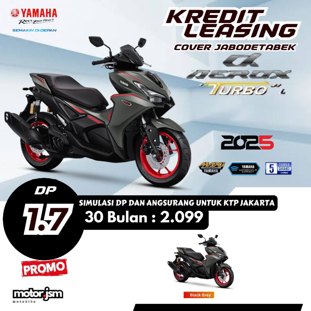 DP Motor Yamaha Aerox Turbo Kredit Leasing Jakarta Bekasi Depok Tangerang