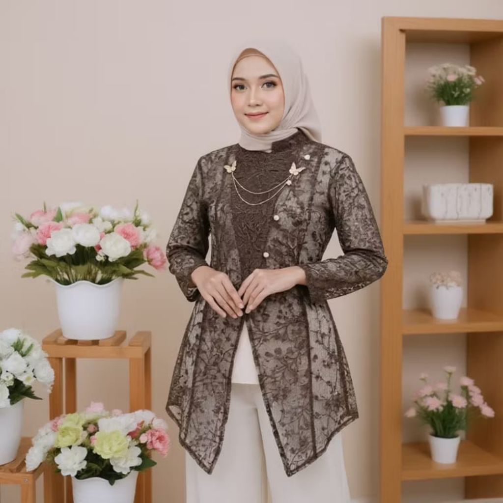 Sabrina Outer tunik kebaya mewah modern