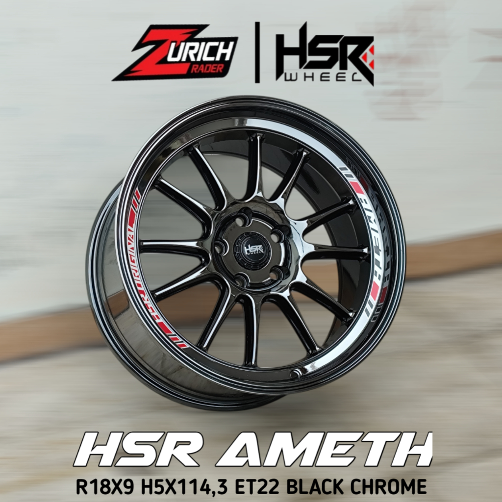 Velg Hsr Wheel Ring 18 Ameth Lobang 5x114,3 Untuk Mobil Stream Outlander Terios Xpander Hrv