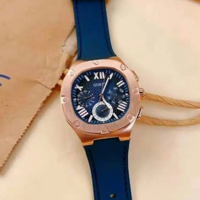 Guess Headline GW0571G2 Navy Blue Jam Tangan Pria
