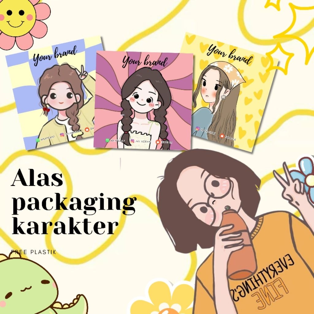 ALAS PACKAGING KARAKTER LUCU