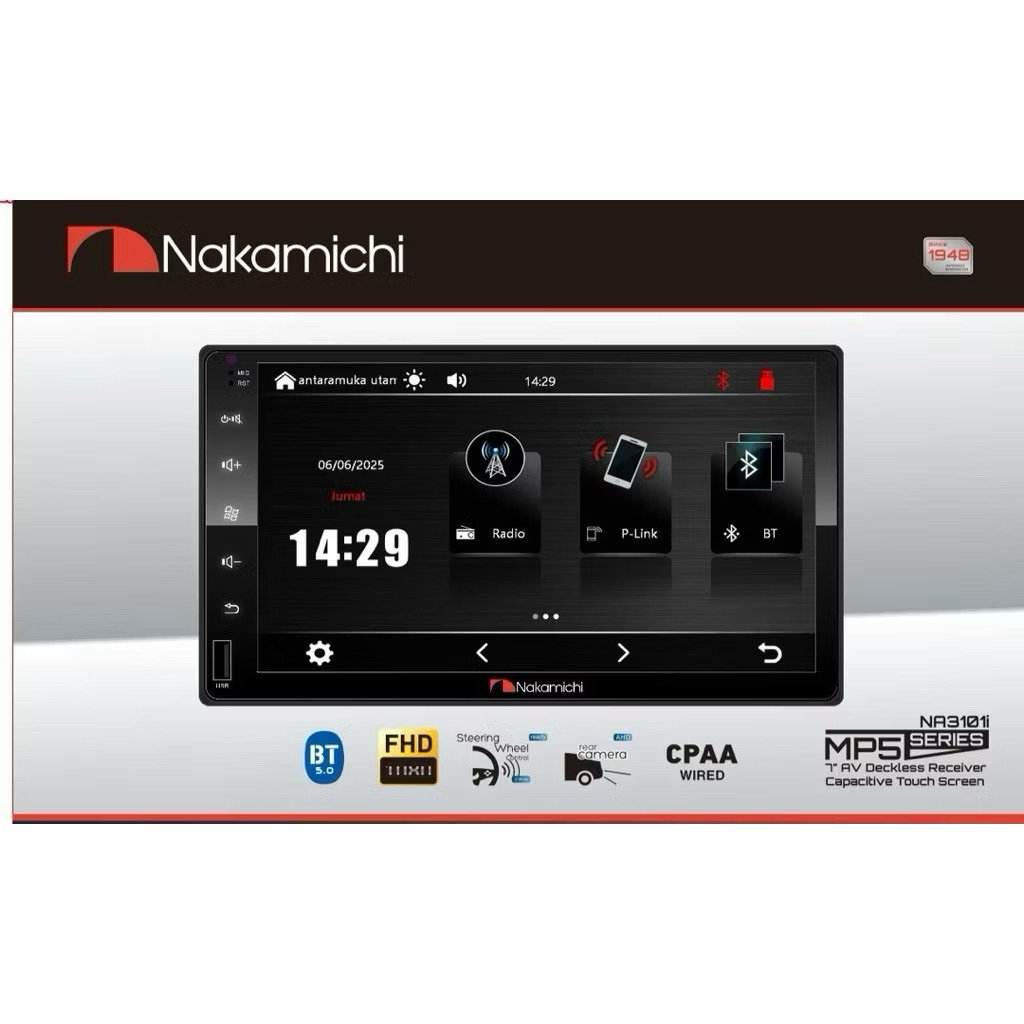 DECKLESS NAKAMICHI NA3101i-MP5-BLUETOOTH