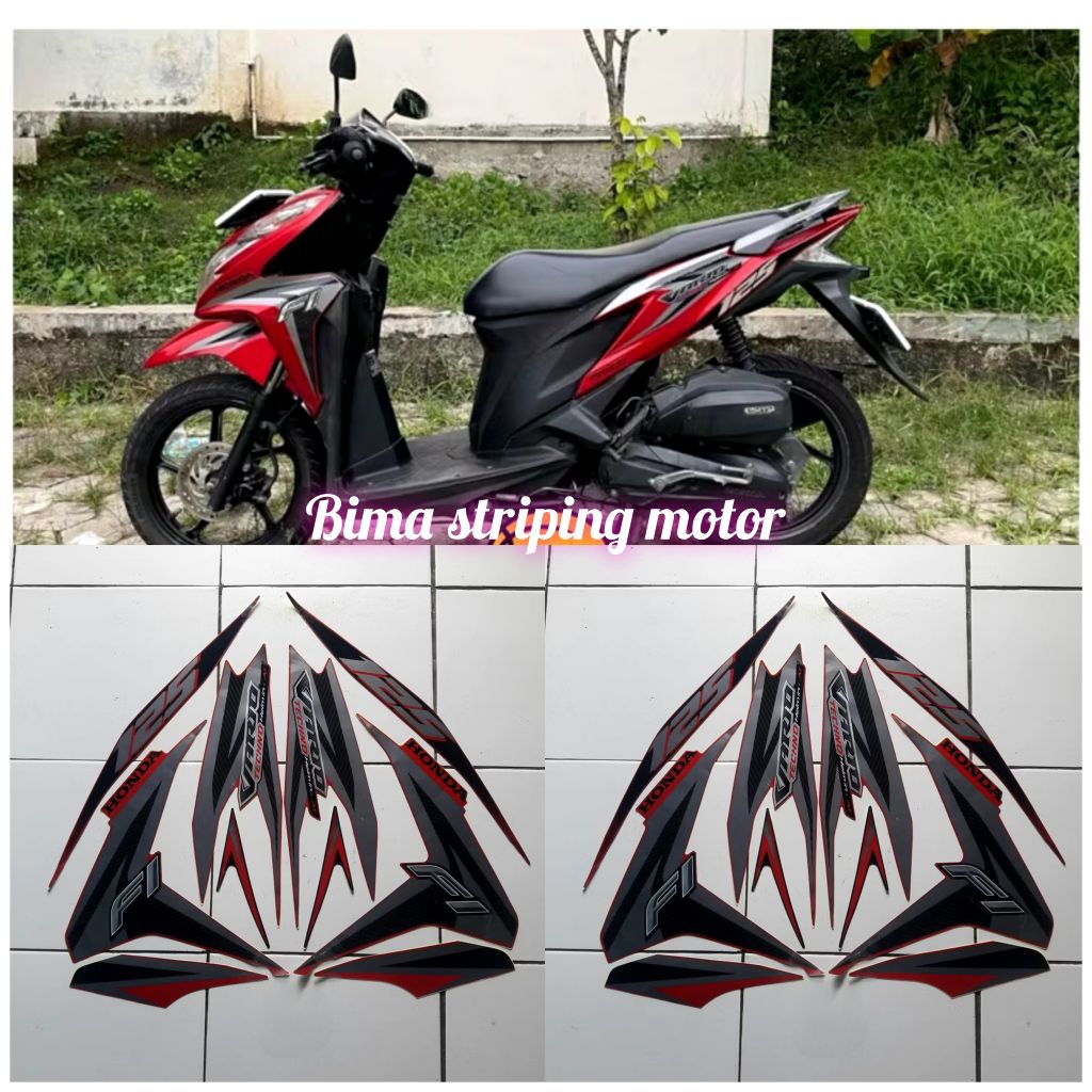 Stiker striping list full set body motor honda vario techno 125 2013