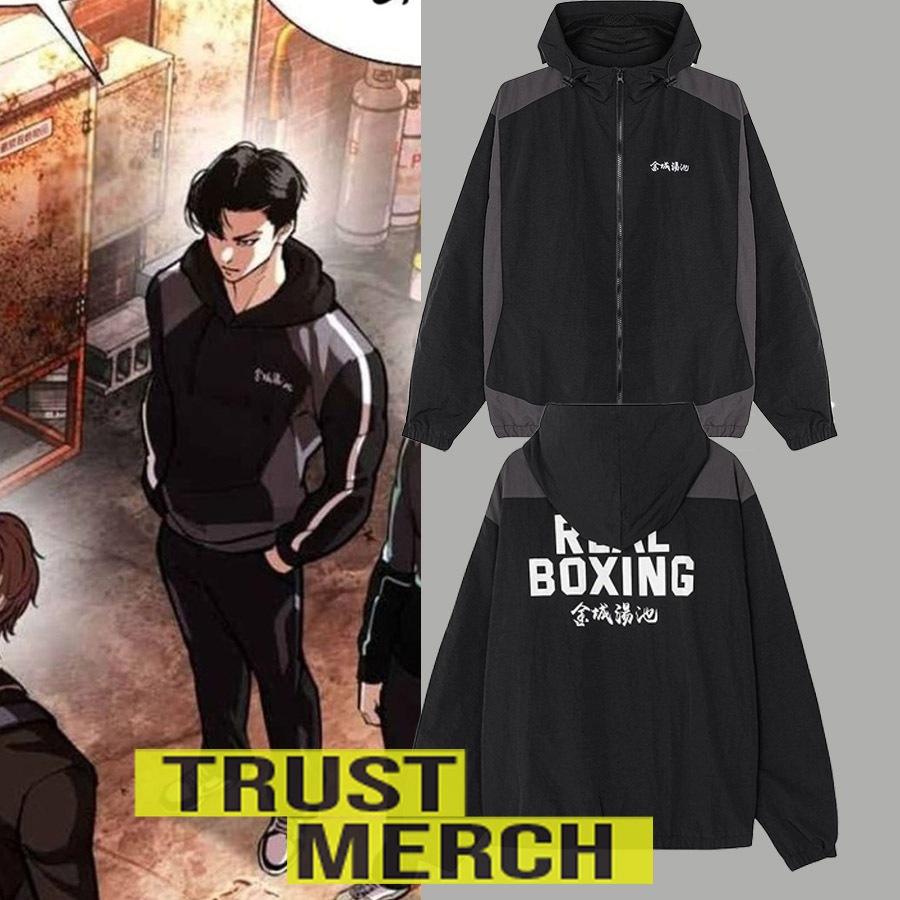 Jaket Old Tracker Lookism Lee Zin Allied New Chapter Outfit Unisex