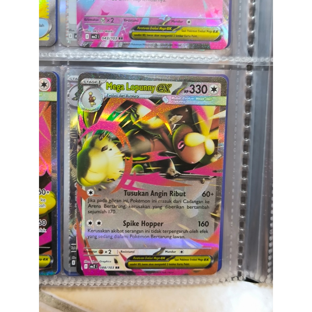 Mega Lopunny ex 088/103 Pokemon TCG Indonesia MA2 Kobaran Biru