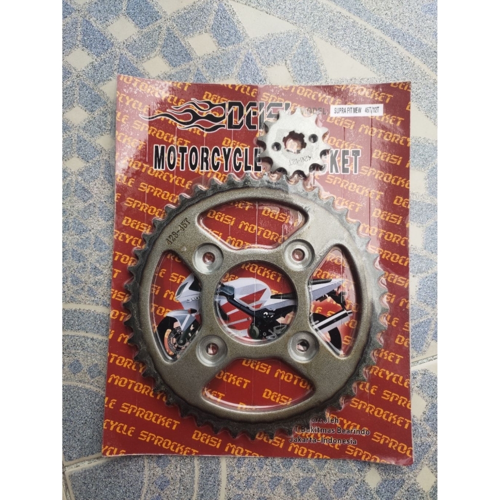 GEAR PRES SEPUH DEISI SUPRA FIT NEW 45T-14T 1 SET