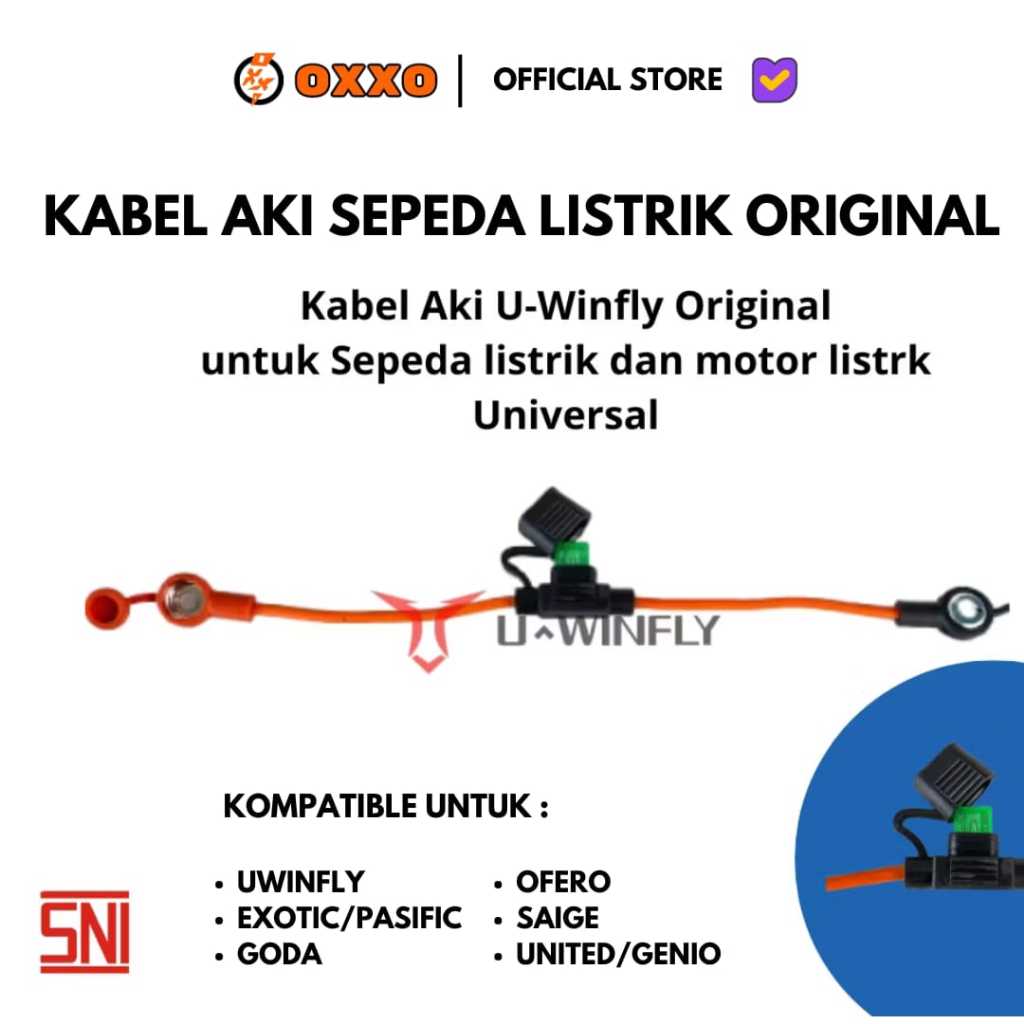 KABEL AKI SEPEDA LISTRIK UWINFLY GODA EXOTIC ORIGINAL