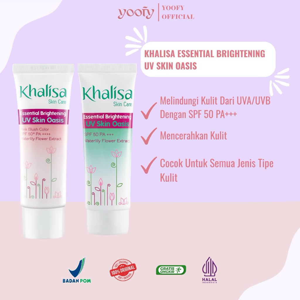 KHALISA ESSENTIAL BRIGHTENING UV SKIN OASIS SPF 50 PA+++ / SUNSCREEN KHALISA
