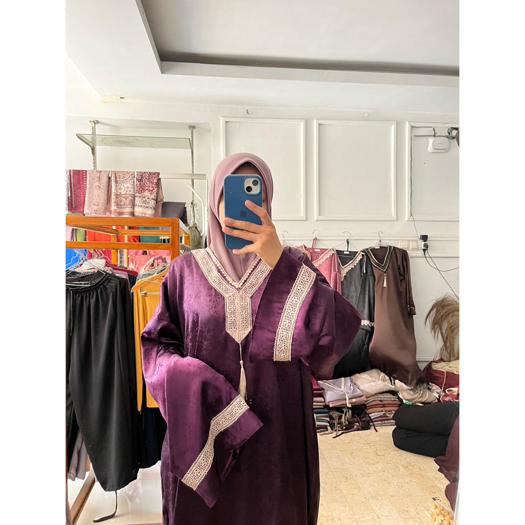 Mukena Abaya Turkey | Abaya Dewasa | Abaya Travel | Abaya Emma Embos Silk