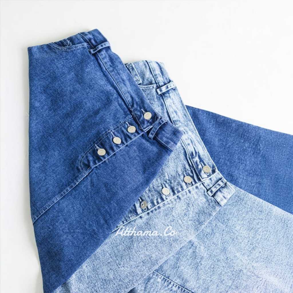 Rok Rebecca Rok Span Jeans Belah Samping Kancing Empat Korean Style