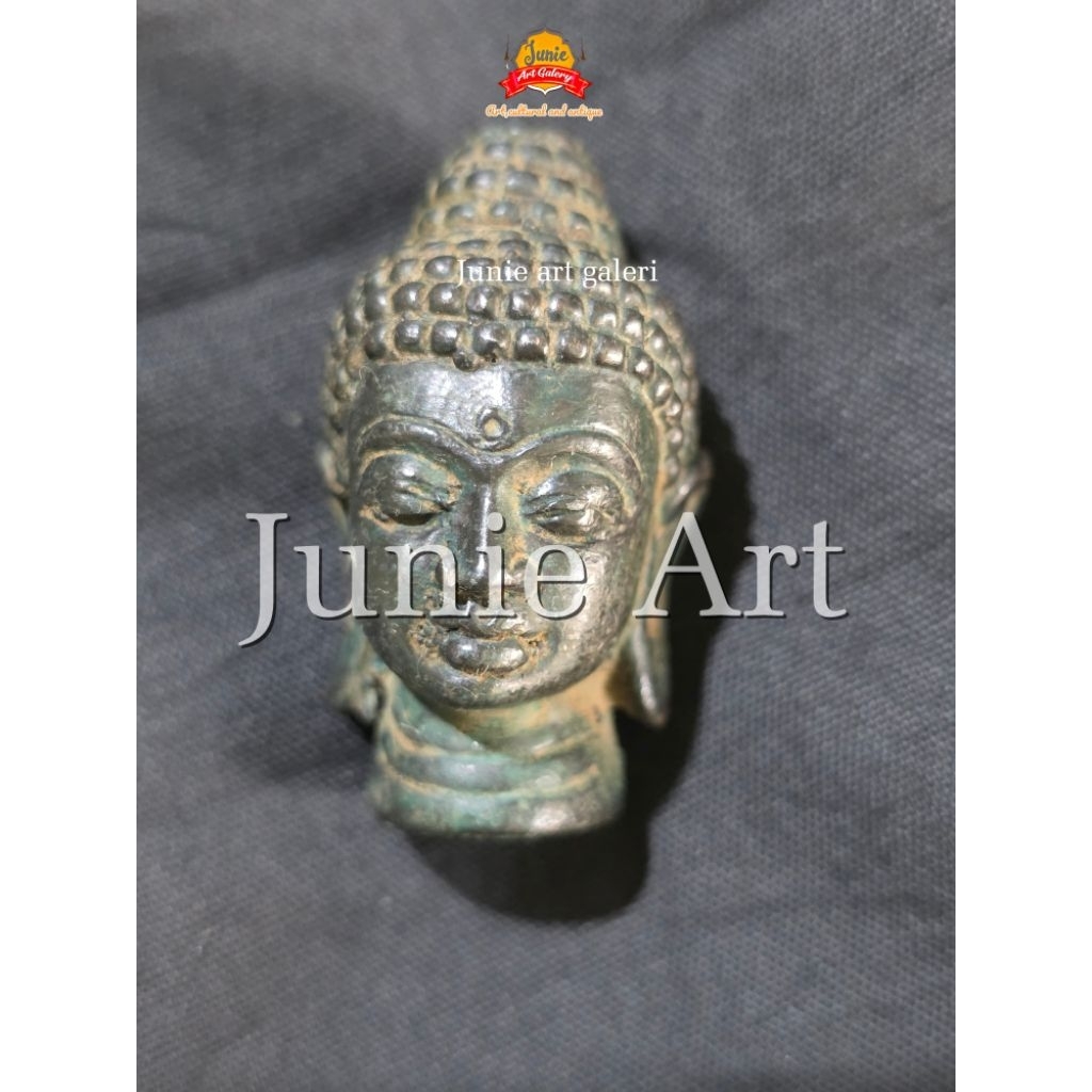 Patung Kepala Budha Perunggu Mini