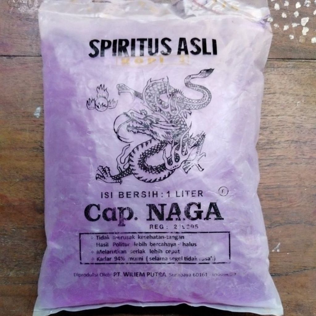 Spiritus cap naga asli original 100%/spirtus politur kemasan 1 liter