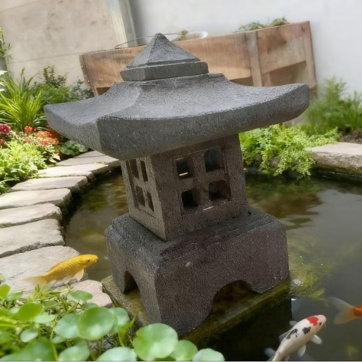 Lampu taman batu Merapi
