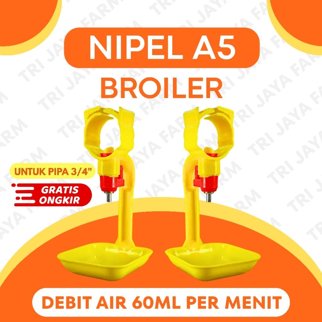Nipel A5 Ayam Broiler - Alat Tempat Minum Ayam Broiler