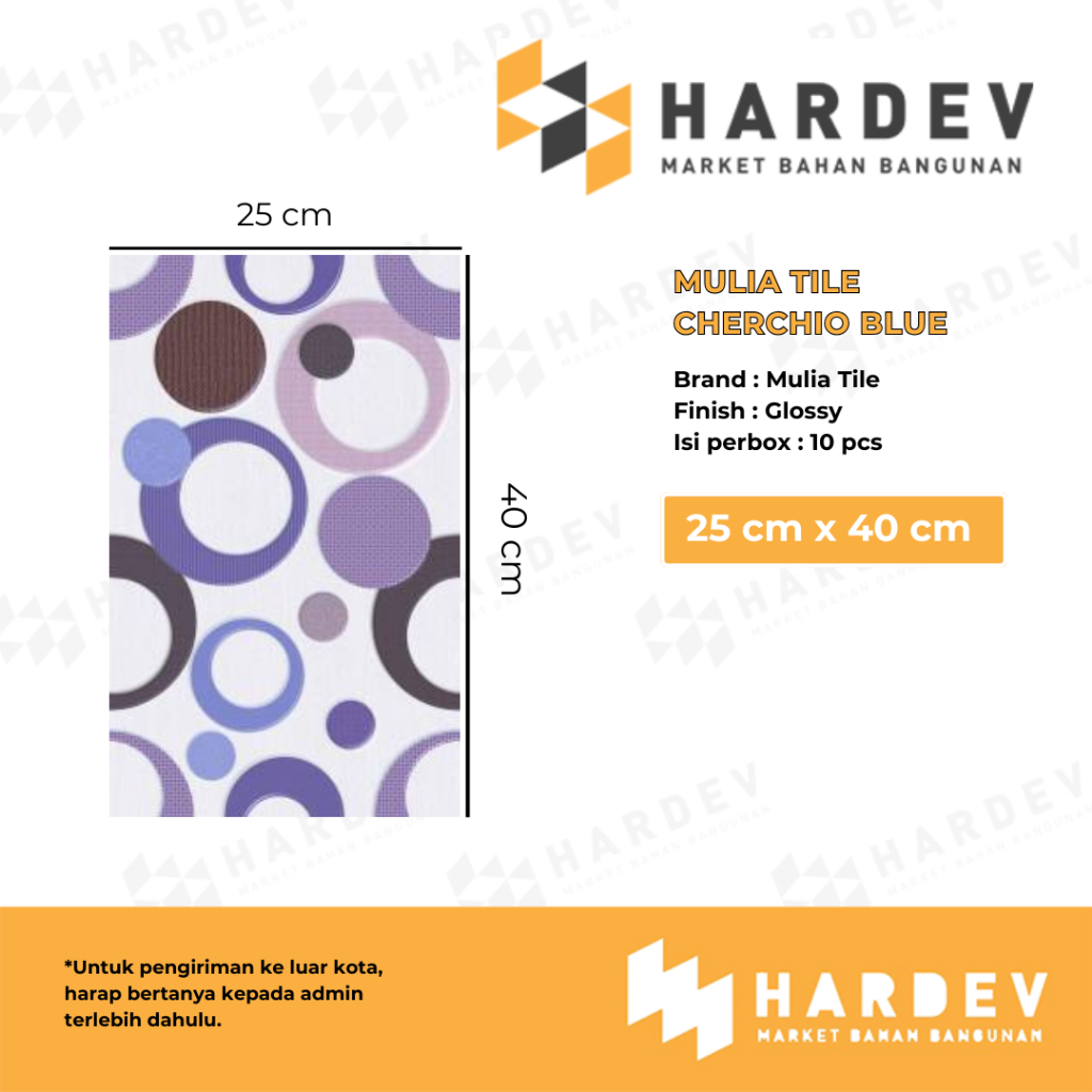 KERAMIK MULIA 25X40 CHERCHIO BLUE - keramik dinding