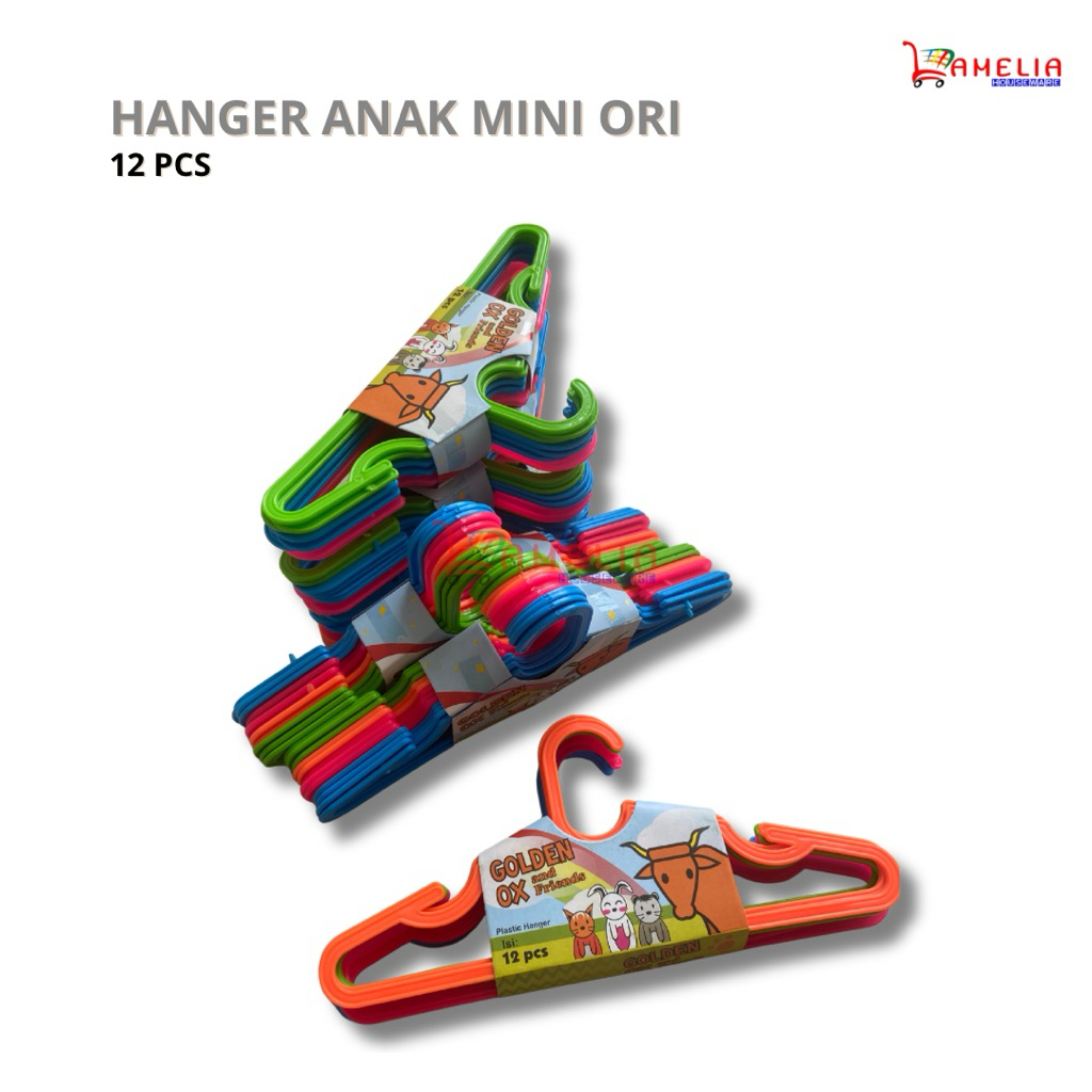 HANGER ANAK MINI ORI ISI 12 PCS - GOLDEN OX