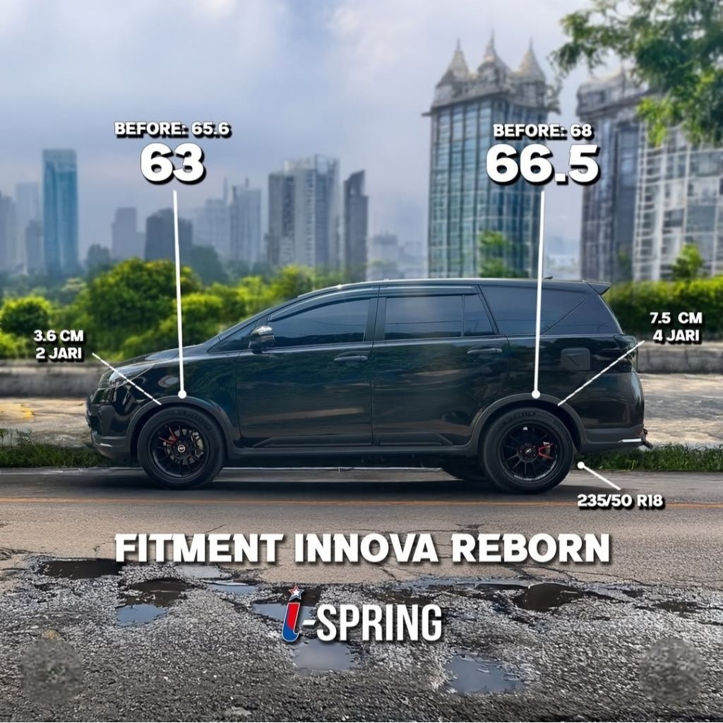 ISPRING Lowering Kit Per Coil Spring Toyota INNOVA & INNOVA REBORN 2005 - 2016+