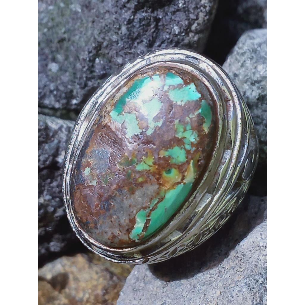 Cincin Batu Pirus Hijau Sakral Lawasan
