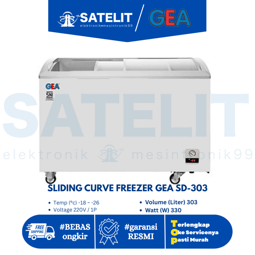 FREEZER BOX SLIDING / CHEST FREEZER / FREEZER SLIDING GEA SD303