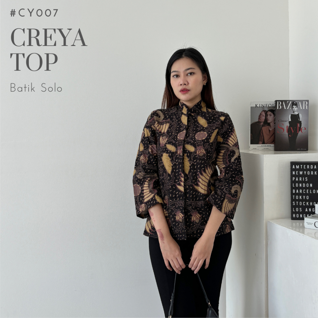 HEM BATIK LENGAN PANJANG WANITA CREYA TOP