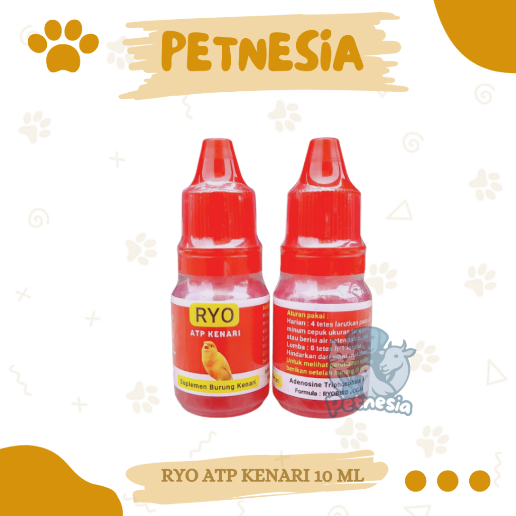 RYO ATP KENARI 10 ML - Suplemen ATP Vitamin Burung Kenari Finch Sanger Blacktroath