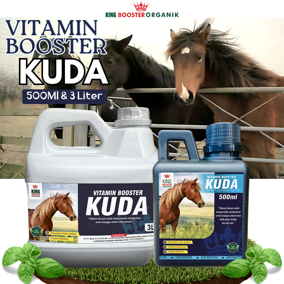 VITAMIN DAN MINERAL KHUSUS UNTUK KUDA Memacu enzim-enzim pencernaan hewan ternak 500ml