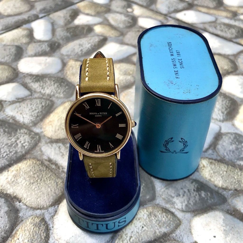 Solvis Titus Geneve Black Dial Romawi