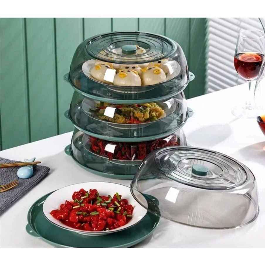 Tudung Saji Kristal Premium/Penutup Makanan Food Organizer
