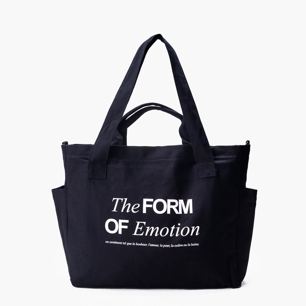 KAMENSENS - TFOE UNISEX TOTEBAG BLACK - Totebag Unisex / Totebag Wanita / Totebag Pria / Tas kerja /
