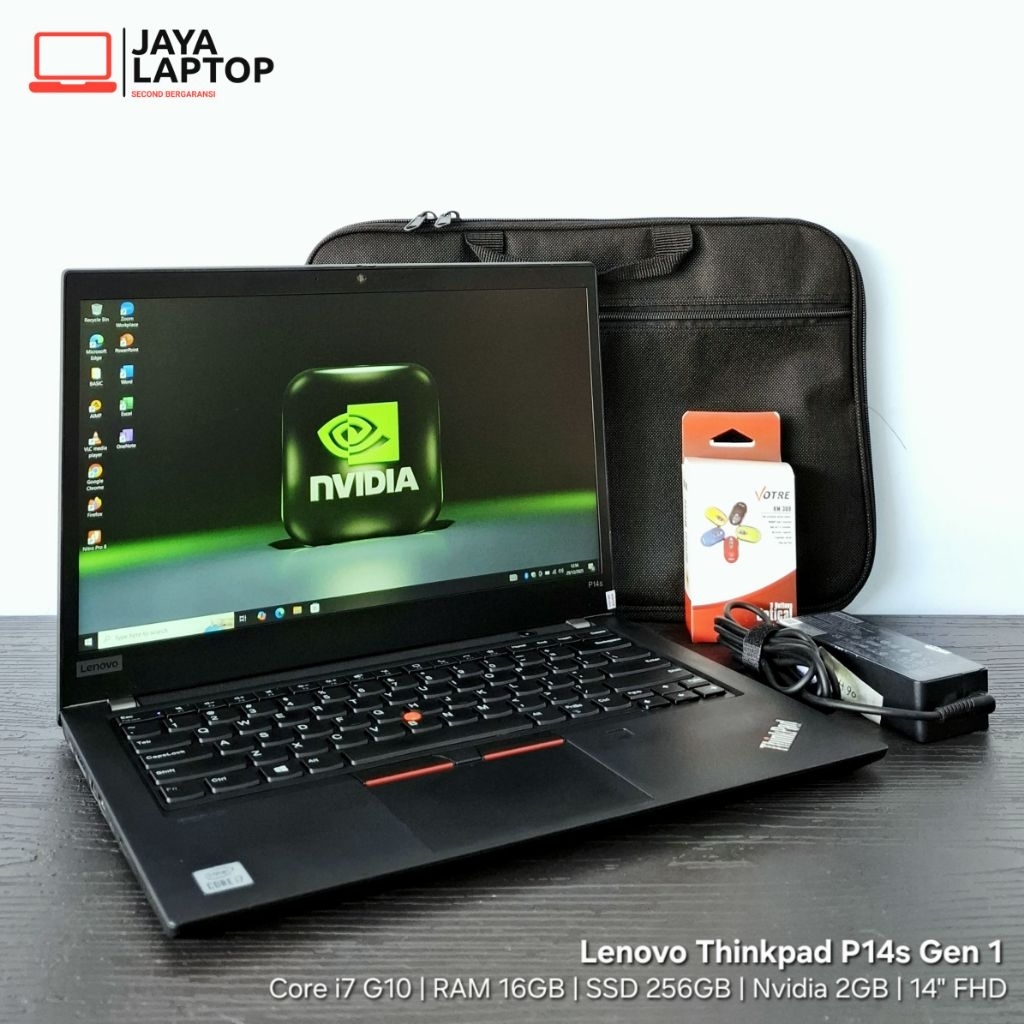 Lenovo Thinkpad P14s Core i7 Gen 10 RAM 16GB SSD 256GB Nvidia 2GB 14 inch FHD Laptop Second Bekas Mu