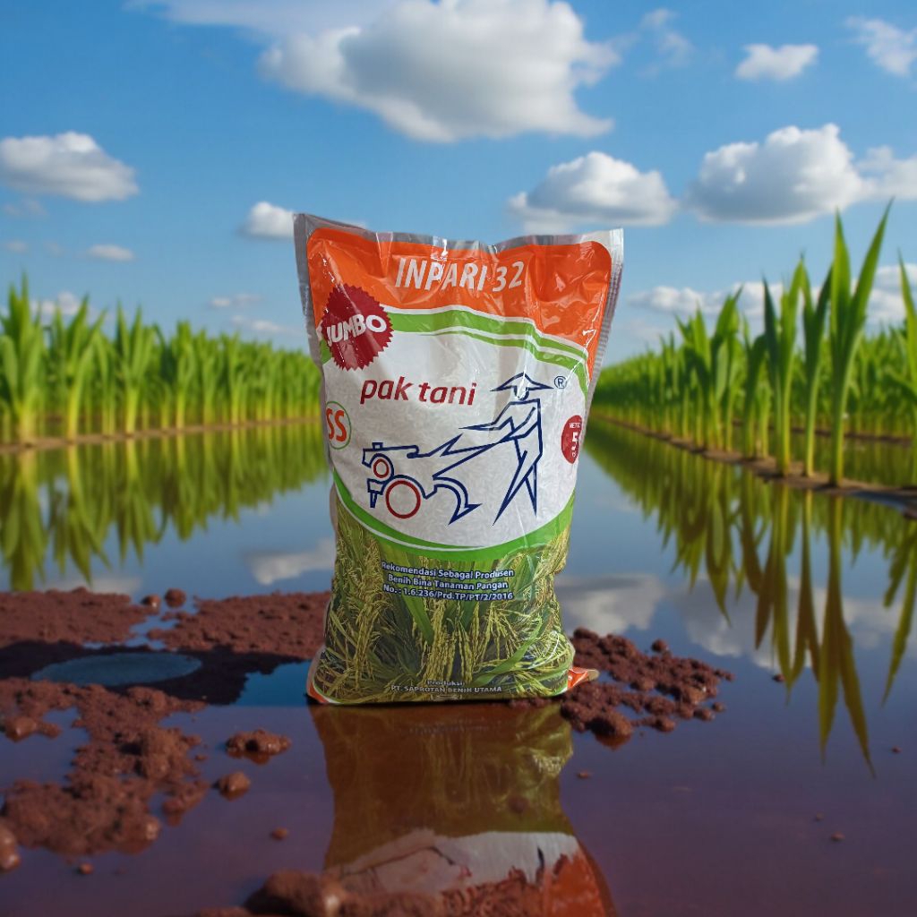 Inpari 32 jumbo SS benih padi kualitas super merk pak tani  kemasan 5kg  (+)free Ongkir