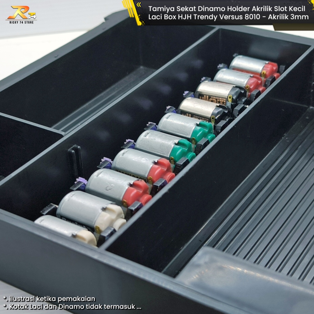 Tamiya Sekat Dinamo Holder Akrilik Laci Slot Kecil Box HJH Trendy Versus