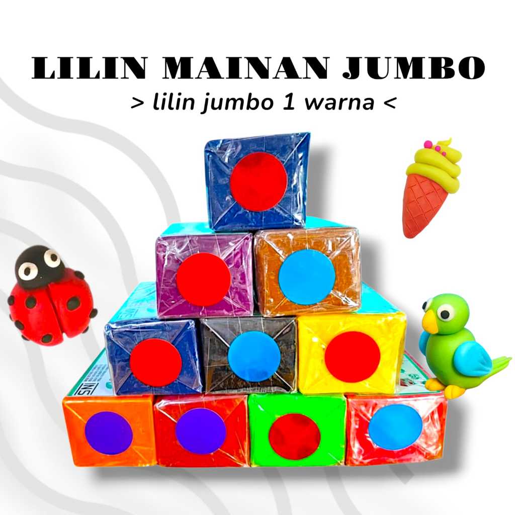 Lilin Warna Warni Besar Plastisin Mainan Edukasi Anak