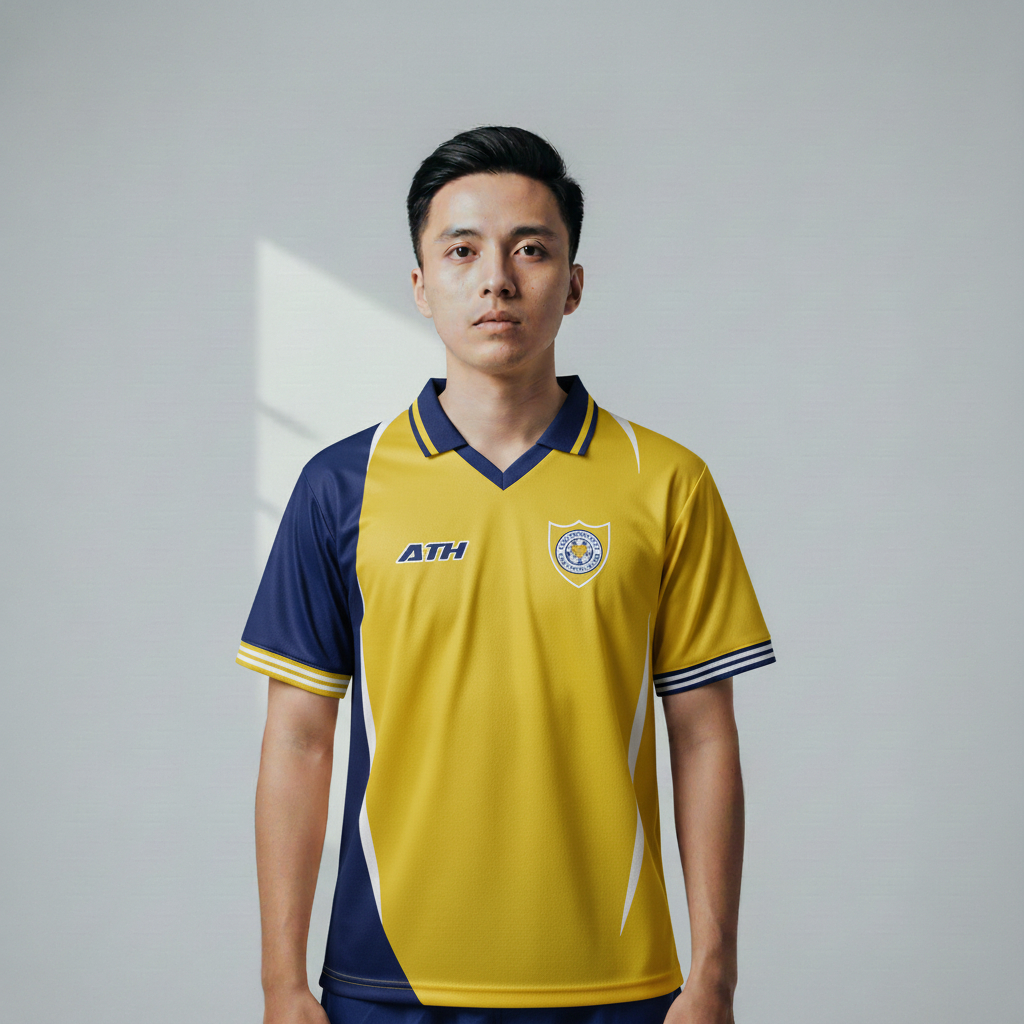 ATHLETIC SPORTWEAR - Jersey Vintage Bola Fantasy Leicester City Away 2007 Fullprinting Casual - Atas