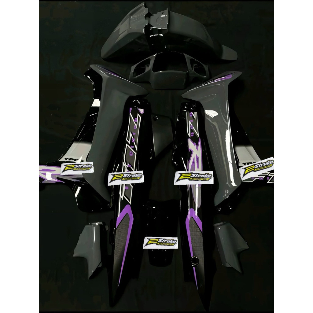 STRIPING FIZR 2002 UNGU HITAM STIKER FIZ R