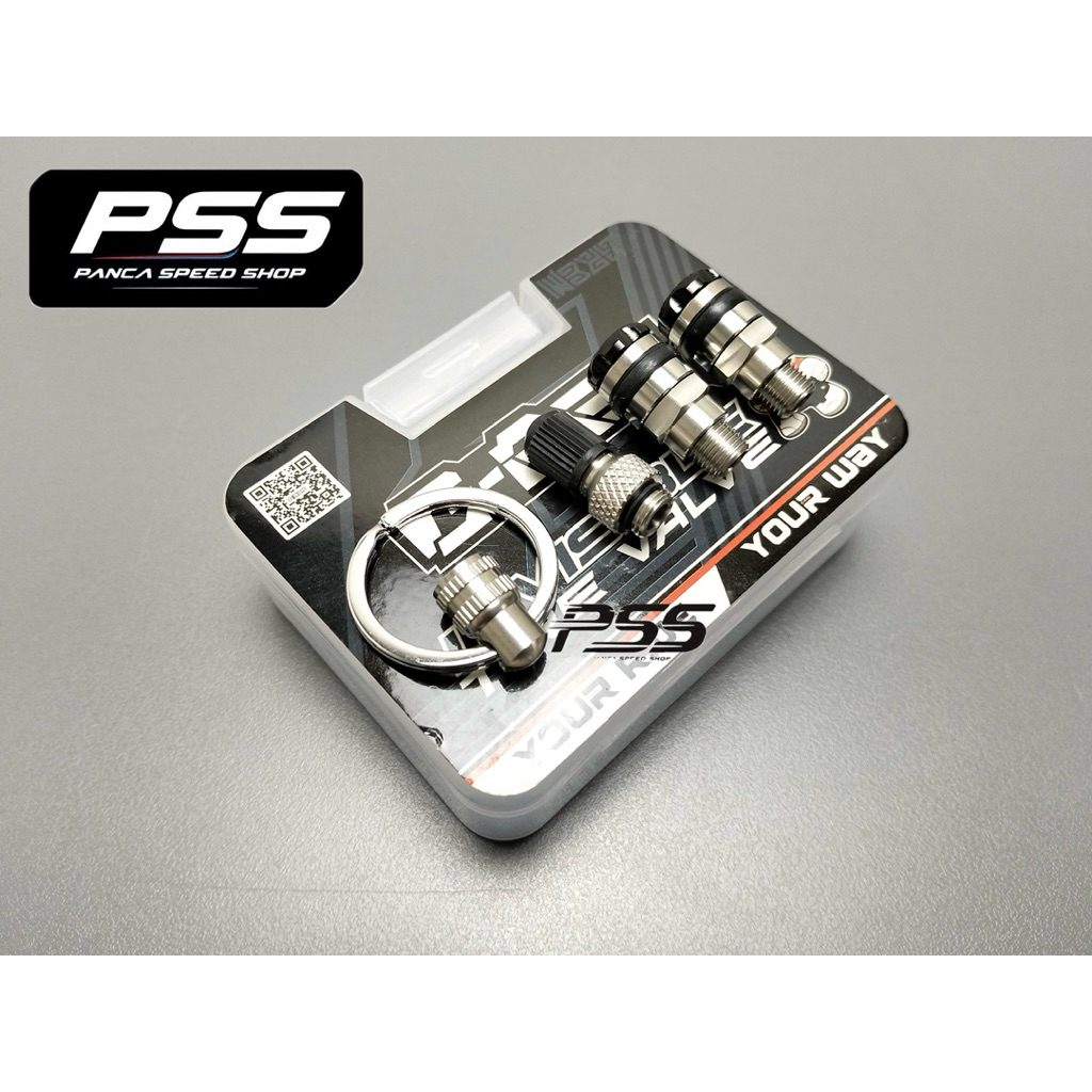 PENTIL BAN MOTOR TUBELESS TUBELLES G REN CNC ALUMUNIUM ANODIZE M8 PENTIL TUBLES MENDEM CEPER ( UNTUK