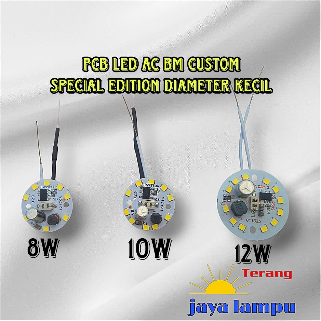 pcb lampu led bm custom (nyala putih)