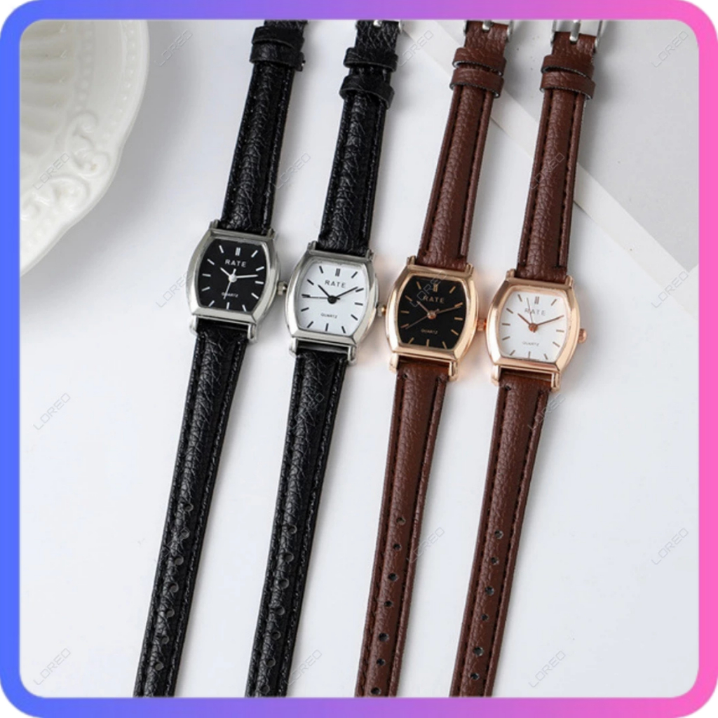 Jam Tangan Wanita Kulit PU Dial Fashion Analog Women Watch Kulit Pu Leather RM066-COD