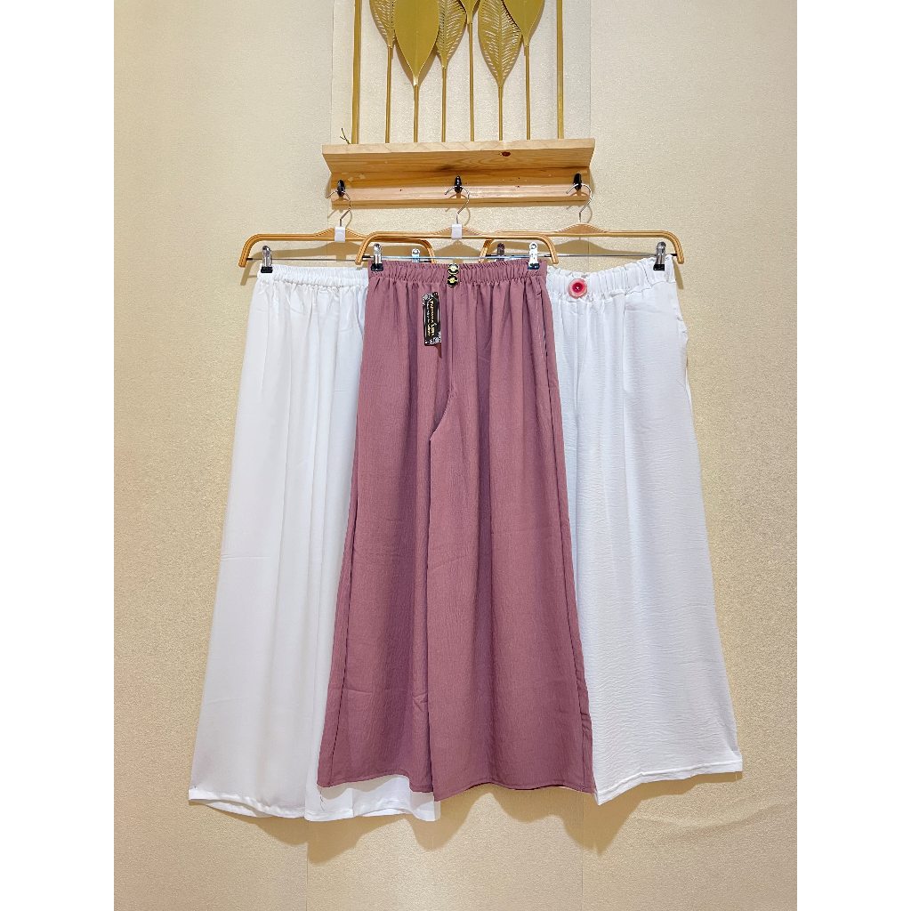 kulot crinkle polos / kulot hitam polos jumbo premium/ crinkle cullote