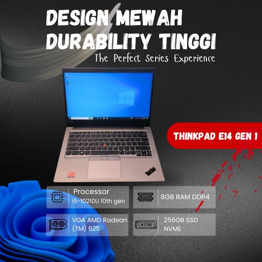 LENOVO THINKPAD E14 INTEL CORE I5-10210U/ RAM 8/SSD 256/AMD RADEON