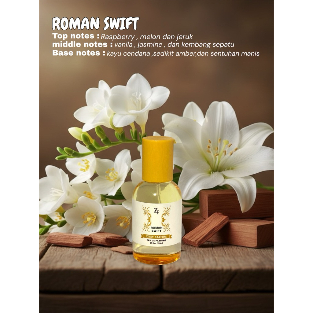 Parfum Zikey ”ROMAN SWIFT” EAU DE PARFUM Wanita 35ML