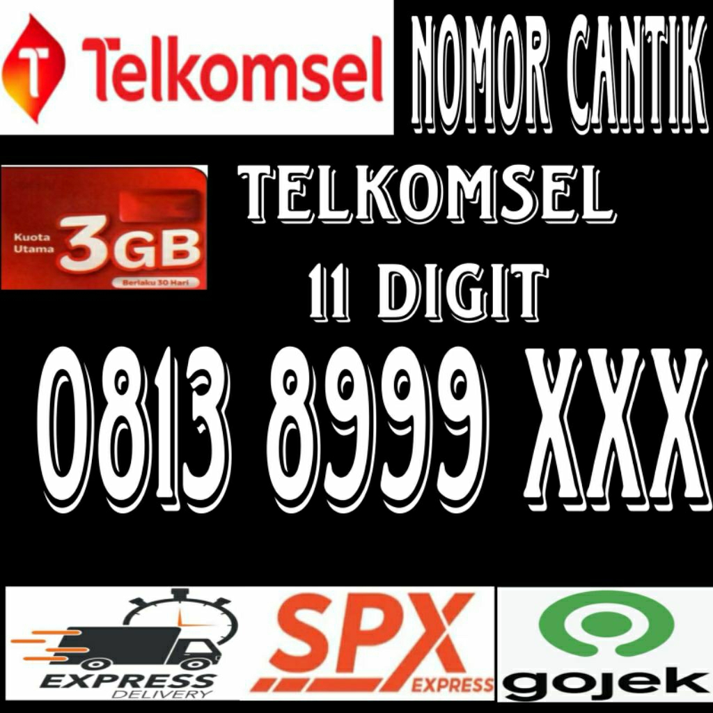 Nomor cantik simpati kartu perdana 11 digit nomor cantik telkomsel jaringan 4g support 5g