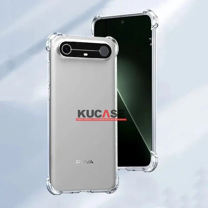 Case Tecno Pova Slim Soft Anticrack Airbag Clear Premium Case Tecno Pova Slim