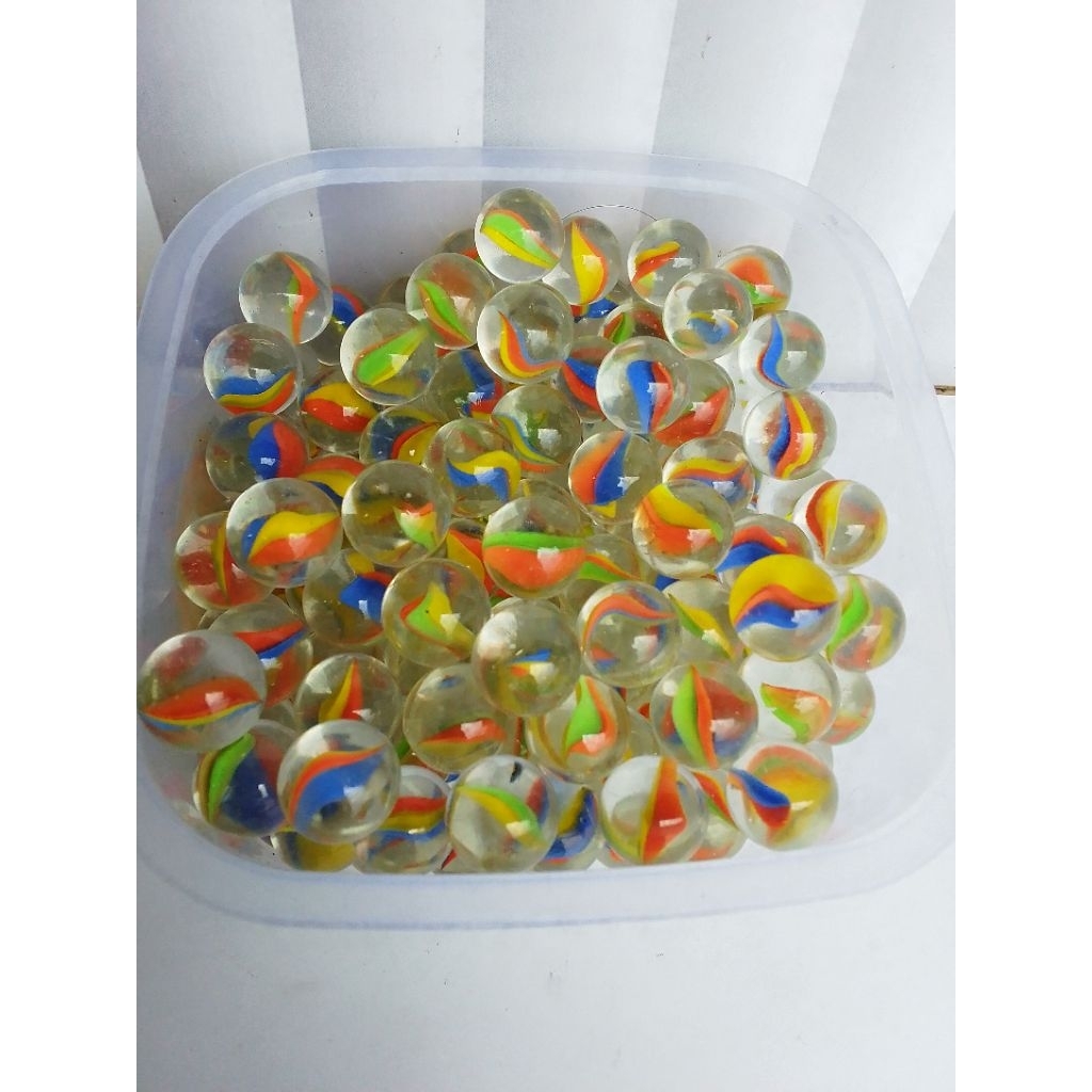 100pcs Kelereng Gundu Belimbing Mini Dikirim Bebas Warnanya, Warna Bisa Campur Juga Yg Penting Ukura