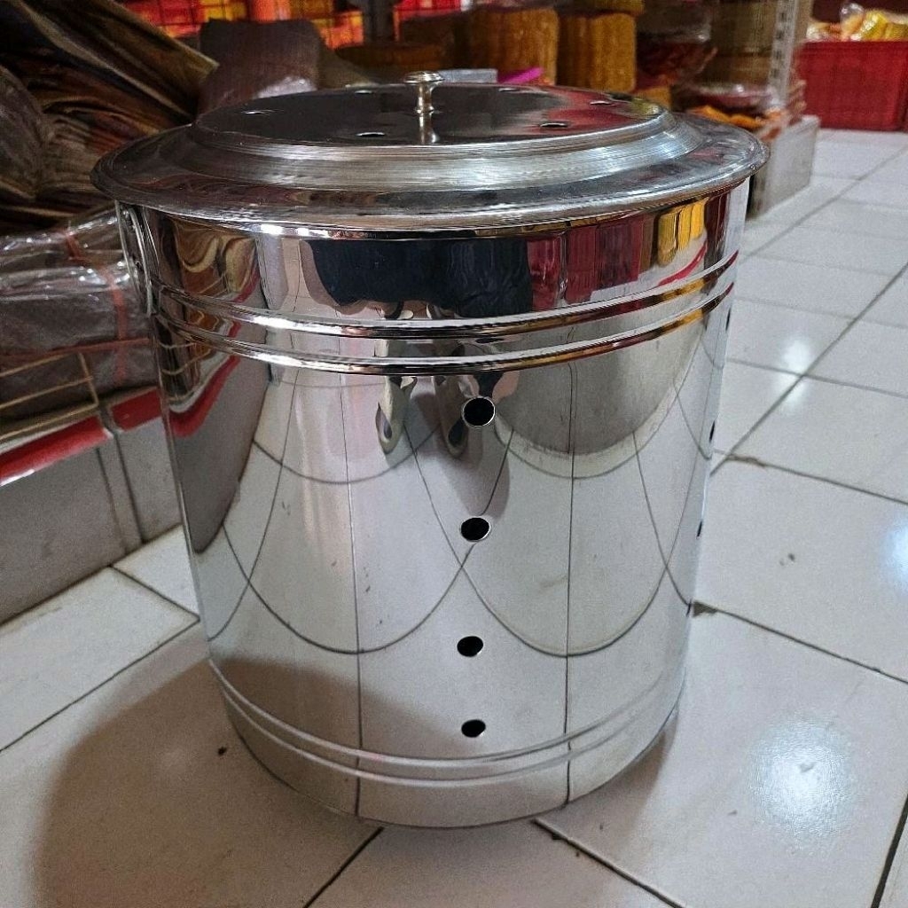 Tong Sembahyang / Tong Bakar / Tempat Bakar Kertas Sembahyang Stainless Jumbo